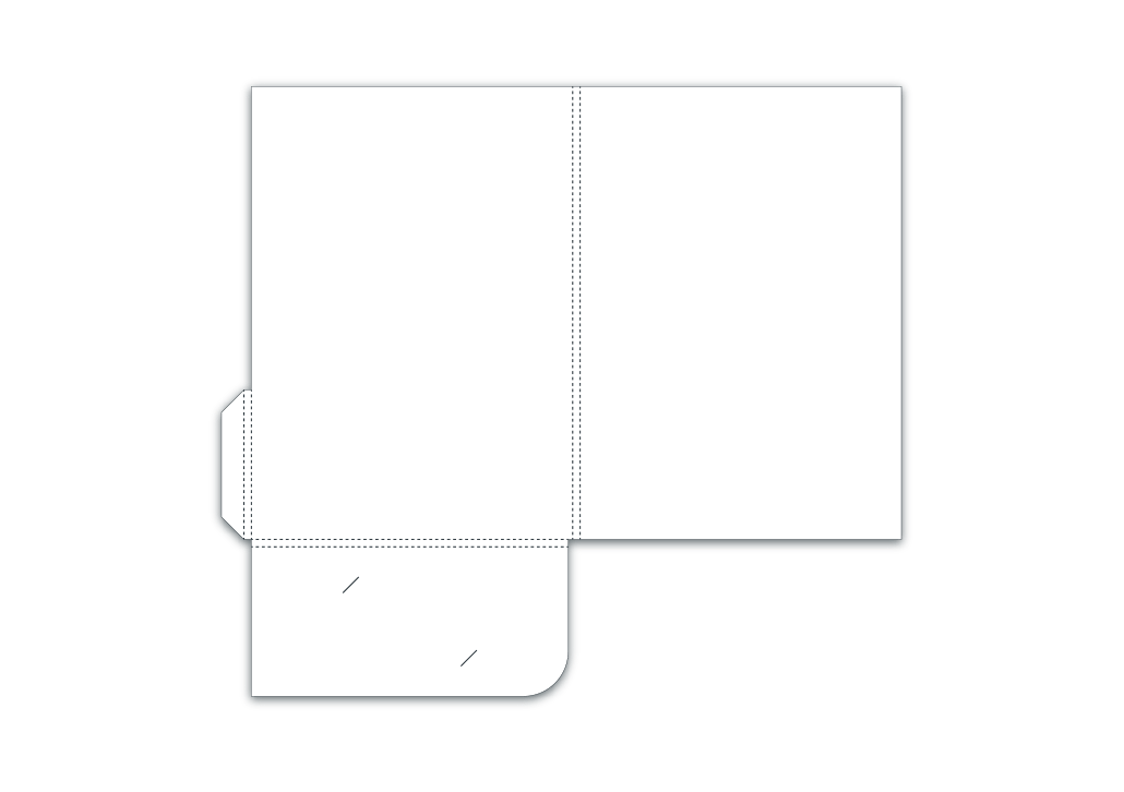 A4+ 4 Page, Glued, 1 Pocket, 5mm Capacity, Card Slot