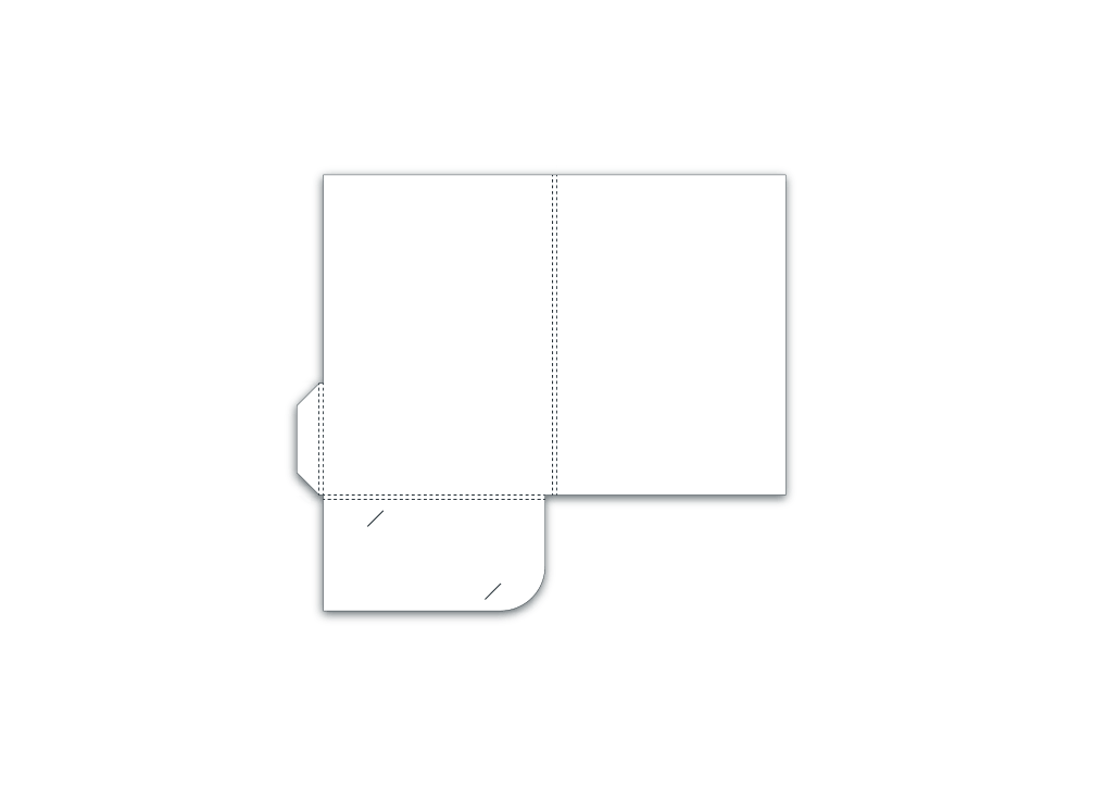 A5+ 4 Page, Glued, 1 Pocket, 3mm Capacity, Card Slot